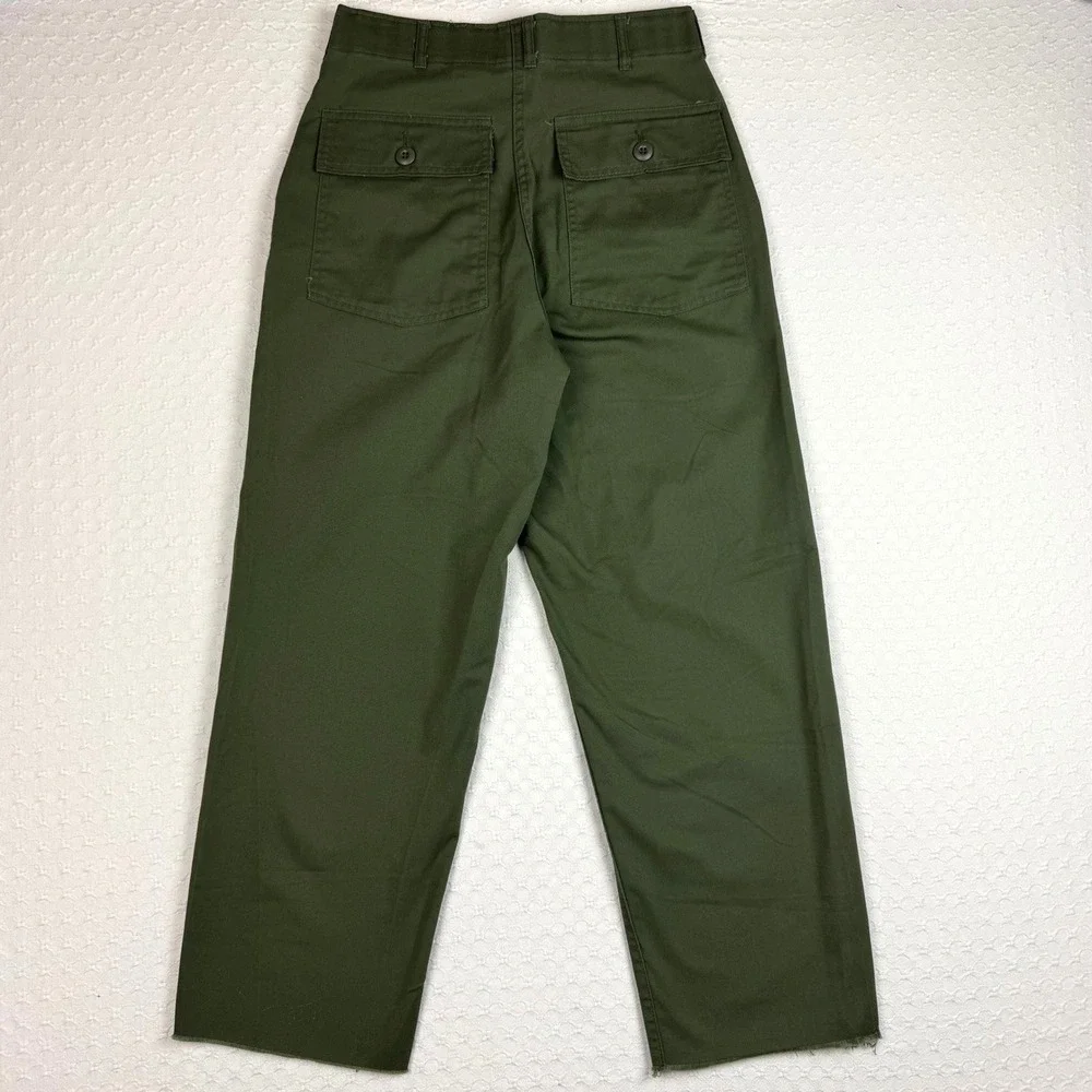 Vintage US Army OG-507 Military Fatigue Trousers Utility Mens 30x31 (fit 28x26)